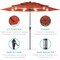 Best Choice Products 10ft 3-Tier Solar Patio Umbrella w/ 24 LED Lights, Tilt Adjustment, Easy Crank